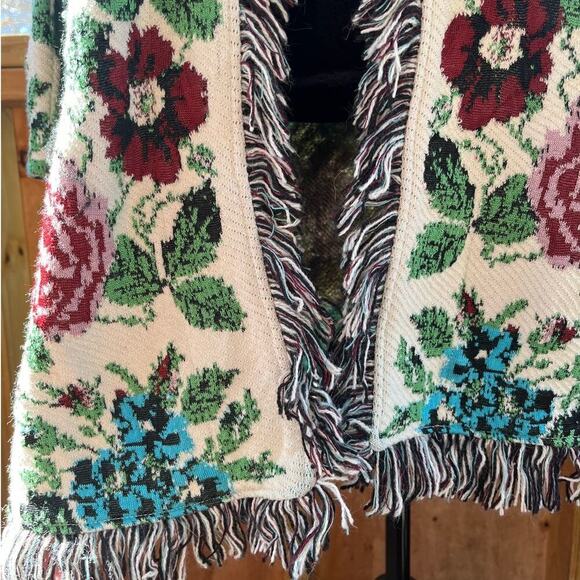 Anthropologie AldoMartins Floral Intarsia Cardigan Size XS. NEW - Picture 8 of 12